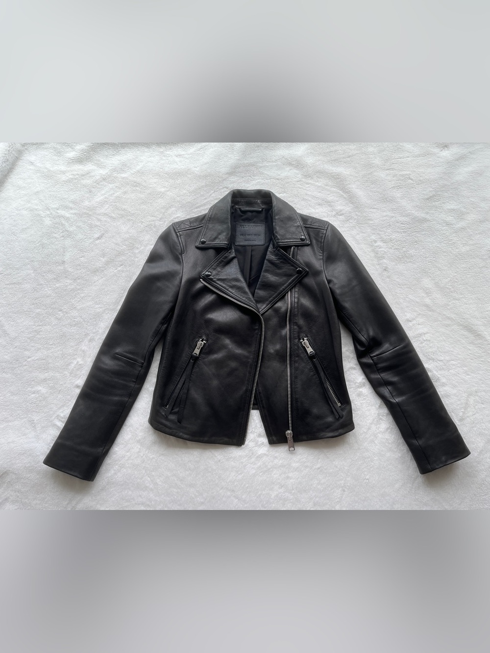 AllSaints Dalby Leather Biker Jacket - Women’s US2